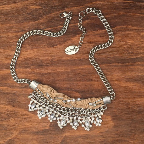 Collier - Tresse et Strass