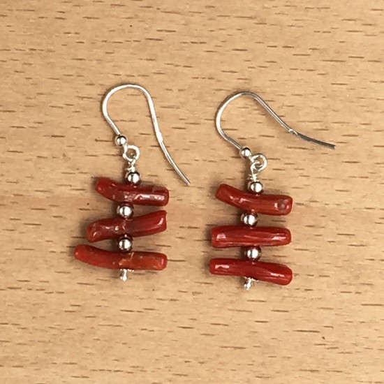 Boucles d'oreilles Corail...