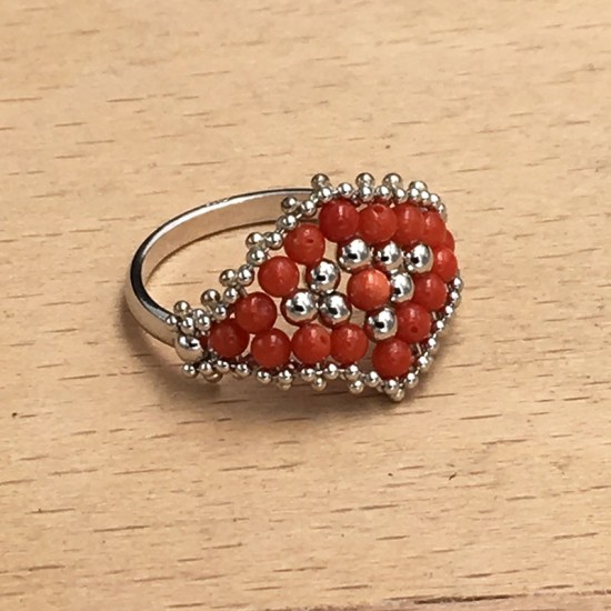 Bague Perles de Corail "Halia"